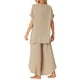 thumbnail image 3 of Pijamas Casual de Manga Corta para Mujeres INSPIRE CHIC Conjunto Suelto de Camiseta y Pantalones Largos 2 Piezas L Color Caqui Claro, 3 of 6