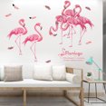 thumbnail image 4 of Un conjunto de calcomanías de pared de flamencos pegatinas de pared decoración de pared para sala de estar dormitorio cocina oficina TUNC Sencillez, 4 of 5
