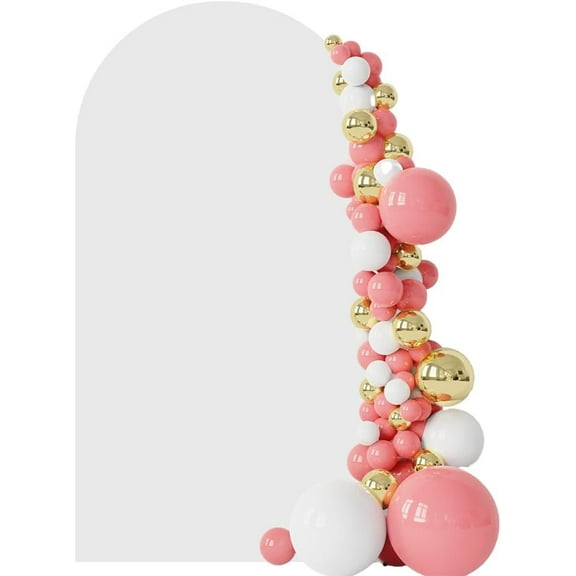 Wedding Arch Cover Wedding Arch Stand Covers Adjustable Thick Backdrop Cover Elastic Polyester for Wedding Arch Birthday Party Ceremony Banquet Photography Background Decor White 6 x 2.6FT