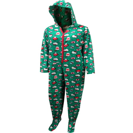 Hello Kitty Christmas Cheer Fleece Footie Hooded Plus Size PJ - Walmart.com
