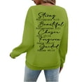 thumbnail image 6 of XIAOCHA Women's "God Says I Am" Letter Sweatshirt Loose Crew Neck Pullover Soft Cozy Trendy Casual Everyday Streetwear Sweatshirt, 6 of 8