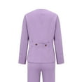 thumbnail image 3 of Amidoa Blazer Women's Coats Business Work Purple Suit Jackets Long Sleeve Elegant Slimming Coats Womens Jackets Trendy L, 3 of 3
