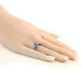 thumbnail image 3 of Gem Stone King 925 Sterling Silver Blue Tanzanite Women Ring (1.16 Ct Oval 8X6MM, Gemstone Birthstone, Size 5), 3 of 4