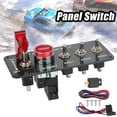 thumbnail image 2 of LED Toggle Switch Car Accessories Carbon Fiber 12V LED Ignition Switch Panel For Racing Car Engine Start Push Button ,Easy to Install, 2 of 7