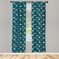 thumbnail image 5 of Ambesonne Gaming Window Curtains, Video Games Consoles 90s, Each 28" W x 84" L, Petrol Blue Multiclor, 5 of 5