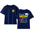 thumbnail image 5 of Atogsazn Toddler Girl Boy Clothes Clearance Unisex Toddler Short Sleeve Basic T-Shirt Summer Casual Crew Neck Loose Cute Print Blouse Tops Graphic Tee 8-9 Years Navy, 5 of 5