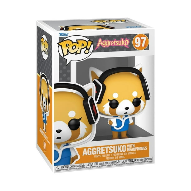 Funko Pop Sanrio: Aggretsuko con auriculares - Figura de vinilo coleccionable - Idea de regalo - Mercancía oficial - Juguetes para niños y adultos - Fans del anime - Figura modelo para coleccionistas