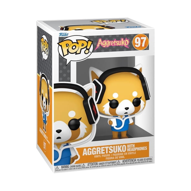 Funko Pop Sanrio: Aggretsuko con auriculares - Figura de vinilo coleccionable - Idea de regalo - Mercancía oficial - Juguetes para niños y adultos - Fans del anime - Figura modelo para coleccionistas