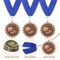 thumbnail image 3 of Uxcell Football Events Sneakers Embossing Award Medals with Ribbons, Winner Medals Prizes for Competitions Sports Party Red, 3 of 7