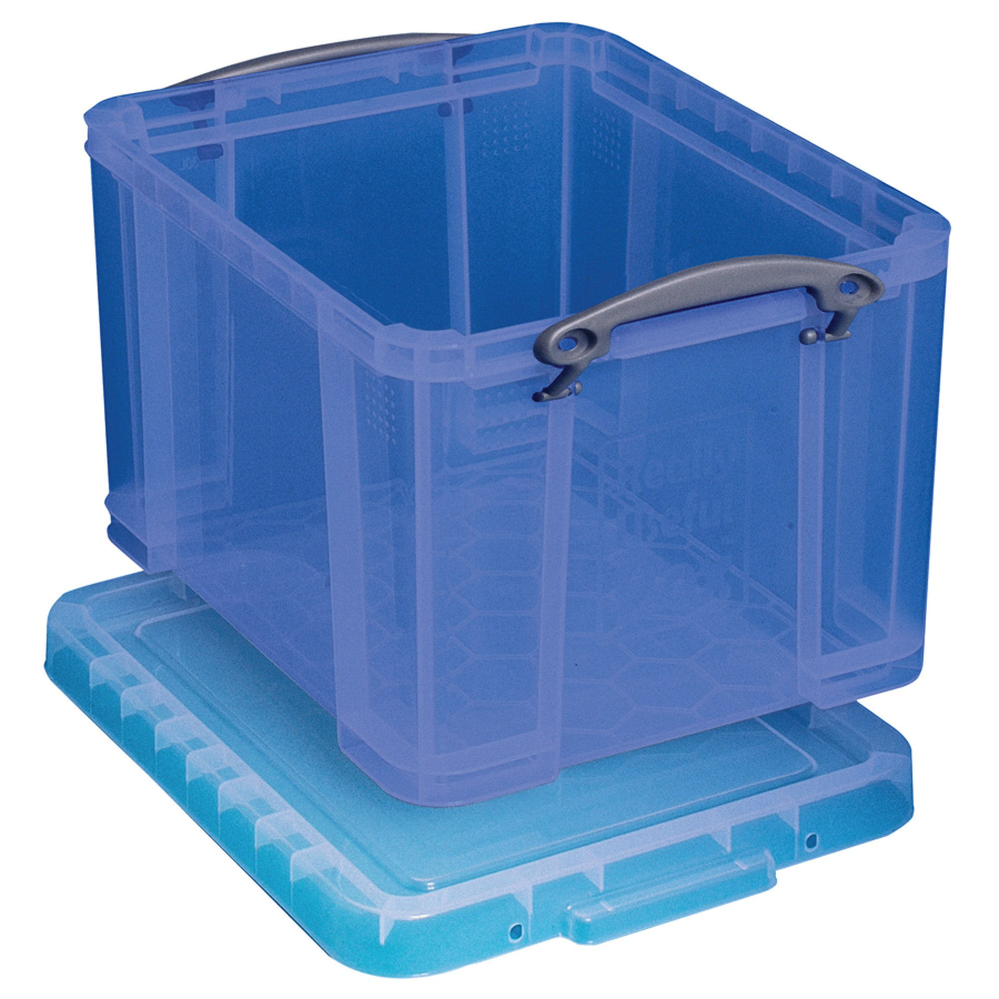 Set Of 4 Really Useful Clear 4L Plastic Storage Box With Lid 