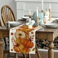 thumbnail image 6 of Sm:)e Eucalyptus Leave and Orange Pumpkin Fall Table Runner 13x36 Inch,Holiday Home Kitchen Dining Decorations, 6 of 7