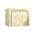 thumbnail image 1 of SLYNSHome Large Capacity Storage Bag Foldable Organizer with Two-Way Zipper for Clothes Toys Quilts Dormitory Moving - Beige, 1 of 7