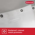 thumbnail image 6 of Rubbermaid Frosty Heavyweight Waterproof PEVA Shower Curtain Liner with Storage Pockets, BPA-Free, 70 x 72 Inches, 6 of 10