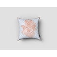 thumbnail image 5 of Hamsa Double Sided Suede Pillow, Zippered, Orange on Blue, 5 of 5