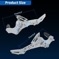 thumbnail image 4 of Pedal de motocicleta Unique Bargains para Honda Grom Msx125 SF 2017-2020, estribos para pies izquierdo y derecho, estribos antideslizantes de aleación de aluminio y goma, tono plateado, 1 par, 4 of 7