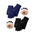 thumbnail image 1 of wonima44 Chuarry 2 Pairs Kids Wool Fleece Lined Knit Gloves Winter Thick Warm Mittens for 6-10 Years Boys Girls, 1 of 1