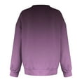 thumbnail image 4 of Olyvenn Women's Gradient Color Sweatshirts Long Sleeve Crew Neck Fleece Pullovers Casual Loose Fall Tunic Tops with Pocket Purple L, 4 of 5