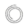 thumbnail image 3 of Mens White Gold Chain - Solid White Rope Chain - Silver / 10K / 14K, 3 of 7