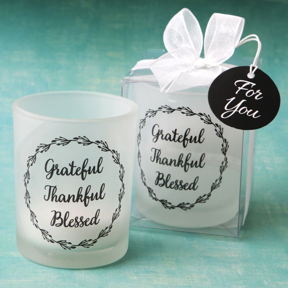 19 Grateful, Thankful, Blessed Candle Votive