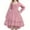 #0011-Pink, variant on Favoffer Girls High Low Hem Dresses Princess Skirt with Flared Sleeves for School Party Daily Big Girl Size 4-14 Years