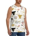 thumbnail image 2 of Fotbe Men's Geometric Triangle Print Men's Sleeveless Muscle Tank Tops Casual T-Shirts for Gym Workout Beach-Large, 2 of 8