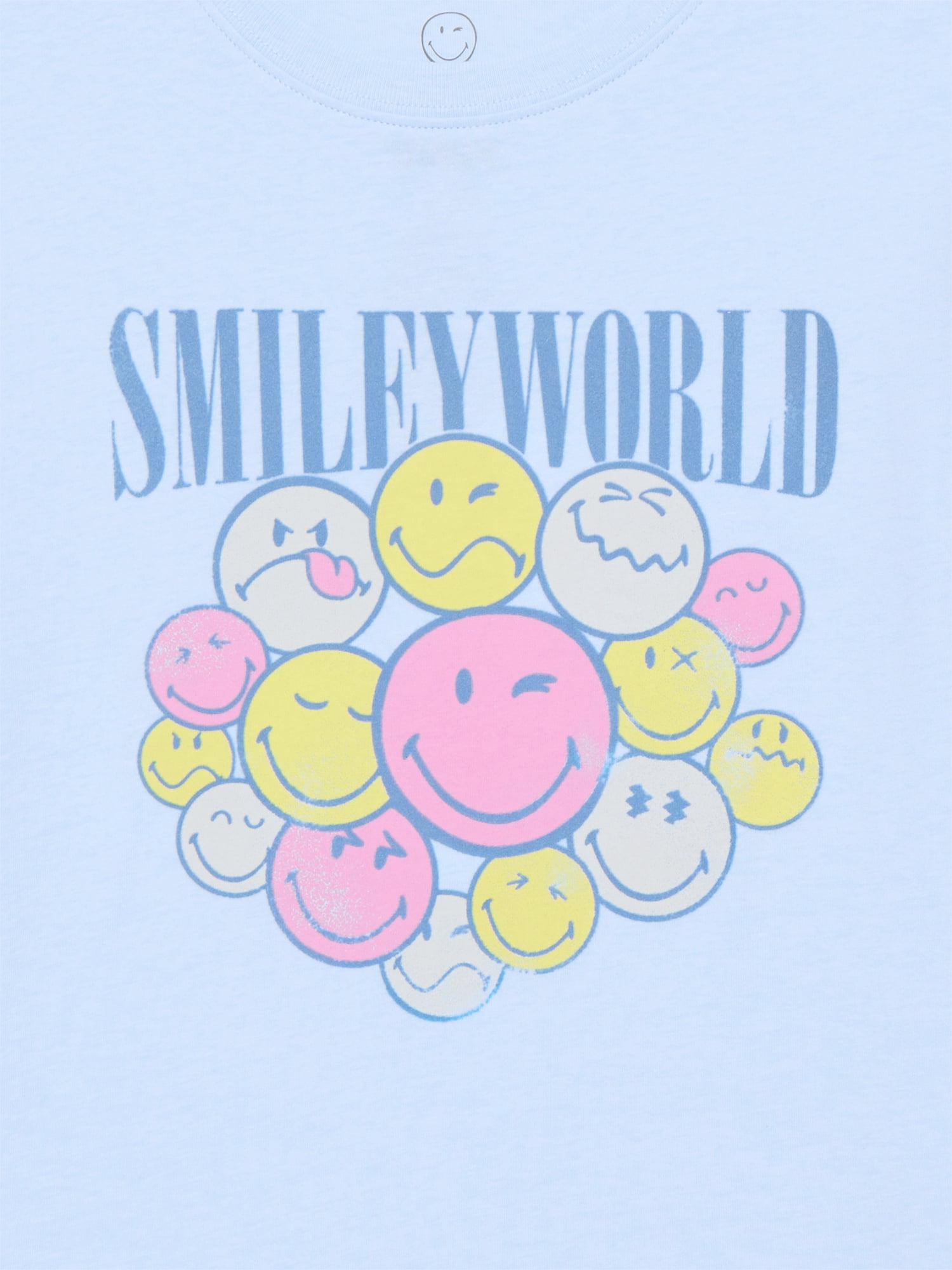 Smiley World Girls Short Sleeve Graphic T-Shirt, Sizes 4-16