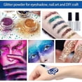 thumbnail image 4 of Kit de tatuajes temporales con purpurina para niños con 24 purpurinas corporales y plantillas, 4 of 7