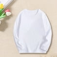 thumbnail image 2 of Ruyang Boys Girls Long Sleeve Cotton Shirt Plain Crewneck Cute Tops Kids Basic Tee Solid Athletic Casual Sweatshirts, 2 of 7