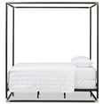 thumbnail image 3 of Bowery Hill Vintage Industrial Queen Metal Canopy Bed in Black, 3 of 6