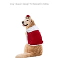 thumbnail image 4 of Halloween Christmas King Dog Costume, Royal Red Cape and Crown Hat Dog Halloween Costumes, Fancy Pet Halloween Costumes, King Dog Costume for Party Photoshoot (Red), 4 of 5