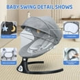 thumbnail image 6 of DovePro Electric Baby Swing,with Intelligent Induction System and Safety Harness,Remote Control Bluetooth-compatible Electric Toddler Rocker,Adjustable Backrest with Soft Music, 6 of 10