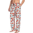 thumbnail image 3 of Kdxio Strawberries Print Men's Sleep Pajama Pant Lounge Pants with Pockets, 3 of 8