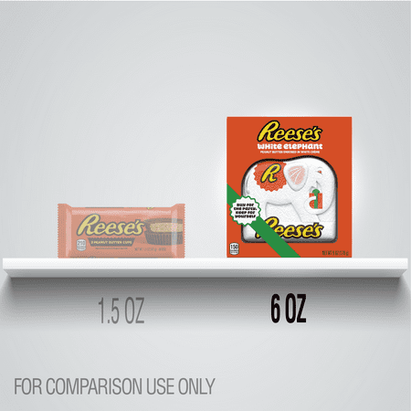 Reese's, Holiday White Elephant Peanut Butter Enrobed in White Creme Candy, 6 oz