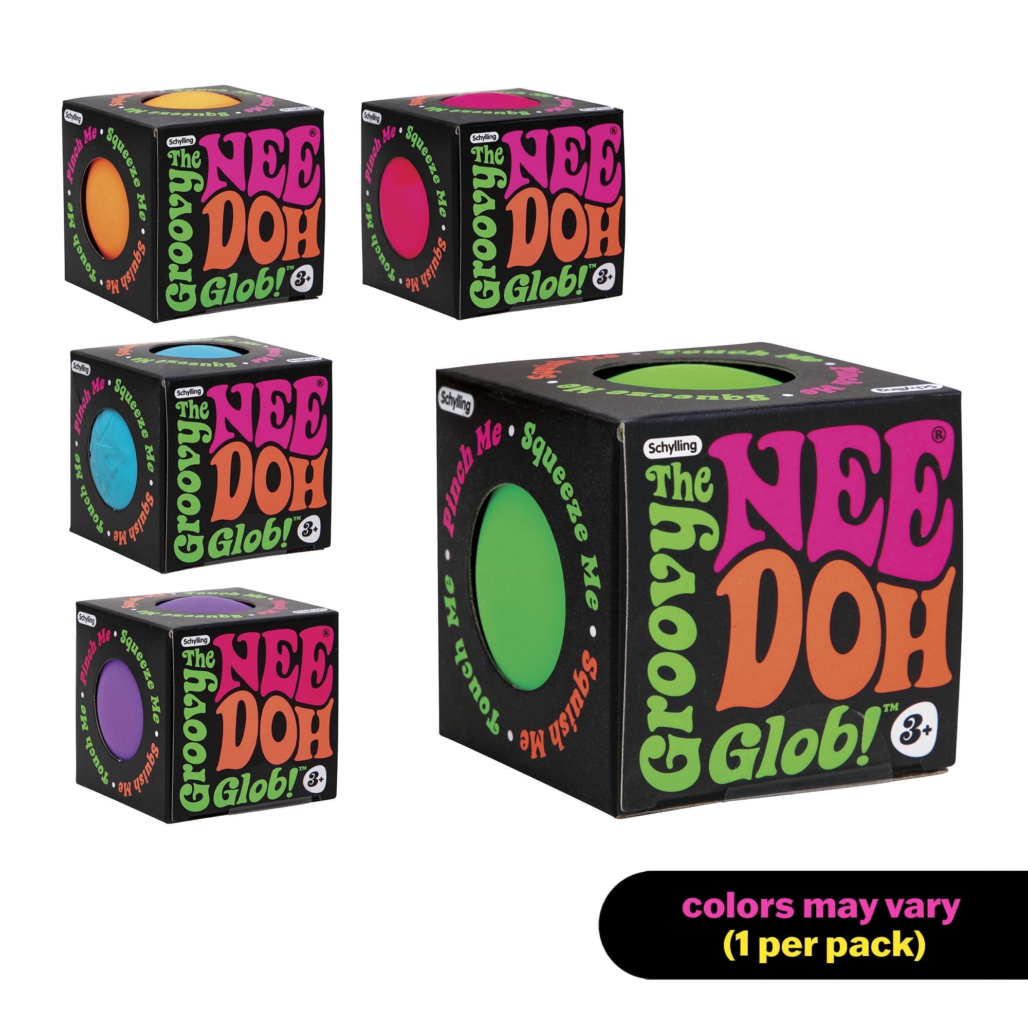 NeeDoh The Groovy Glob Color Change, Stress Ball, fidget, sensory ( 1 color chosen at random)