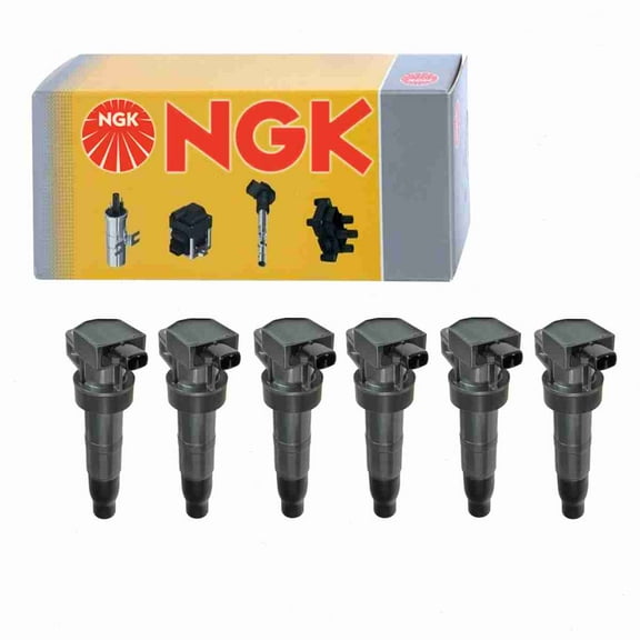 6 pc NGK 48935 Ignition Coils for 1415169 178-8292 2505-306153 27301-3C000 27301-3C010 36-8123 8415169 921-2106 E1046 GN10560 IC626 UF-546 UF546 Spark Plug Wire Boot