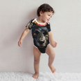 thumbnail image 3 of Kdxio Colorful Floral Black Dog Pattern Unisex Baby Cotton Short Sleeve Bodysuits-3 Months, 3 of 5
