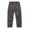 thumbnail image 5 of Jerdar Men's Solid Color Loose Straight Multi-Pocket Cargo Pants Full Length Pants Young Mens Pants, 5 of 5