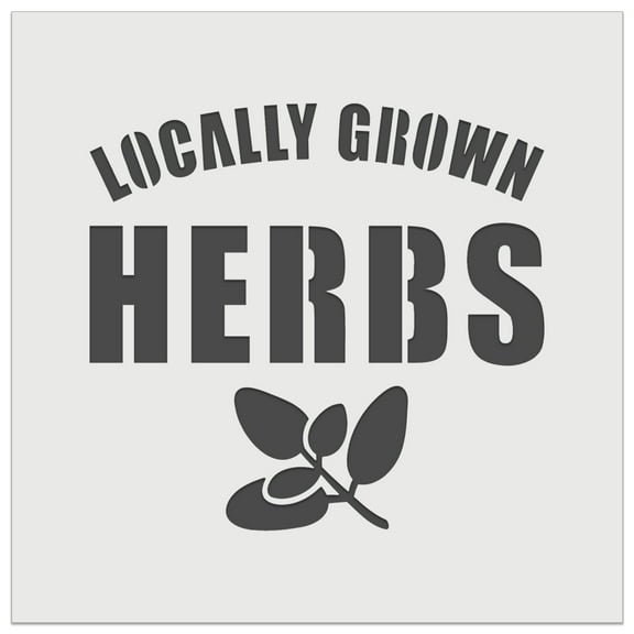 Locally Grown Herbs Gardening DIY Cookie Wall Craft Stencil - 5.5 Inch