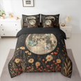 thumbnail image 2 of Manfei Adults Floral Butterflies Bedding Comforter Set 7-Piece,Bohemian Theme King Bedding Sets,Galaxy Moon Ultra Soft Bed Sheets,Luxury Bedroom Decor,Reversible, 2 of 8