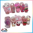 thumbnail image 3 of Sanrios-Colgante de uñas postizas de Hello Kitty, Parche de uñas largas de dibujos animados, armadura Y2K, melodía de Anime, regalos para niñas, 40 estilos, 3 of 4
