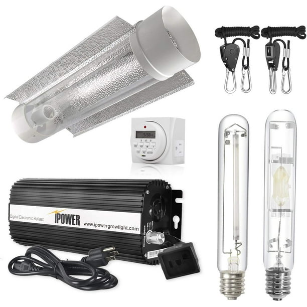 iPower 400 Watt HPS MH Digital Dimmable Ballast Grow Light System Kits Horticulture Cool Tube
