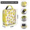 thumbnail image 3 of Chickens Insulated Lunch Bag Box Teen Reusable Lunch Bag with Front Pocket Cooler Tote Bag Work Beach, 3 of 6