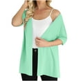thumbnail image 5 of BXINGOHAI Lightweight Summer Cardigan for Women Short Sleeve Loose Open Front Mint Green XL, 5 of 6