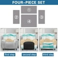 thumbnail image 6 of FOR U DESIGNS Ocean Wave Print Recliner Chair Covers Stretch Recliner Armchair Protector 4-Pieces Breathable Slip Covers for Sofas Couches with Elastic Bottom, 6 of 8