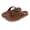 Brown, variant on Flip Flops for Men Premium PU Leather Men Beach Sandals With Thick Texture Soft EVA Footbed Comfort Fit Sandals with Indoor & Outdoor Anti Skid Soles, Color Brown, Size 10