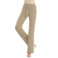 thumbnail image 5 of women's Sweatpants Side Stripes Loose Wide Leg Yoga Pant Elastic Wastic Athletic Baggy Joggers Pants Khaki XXXL, 5 of 9