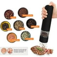 thumbnail image 3 of Electric Pepper and Salt Grinder, Battery Powered Peppercorn Grinder Refillable, Handed Automatic Salt Pepper Mill Grinder, Electric Pepper Grinder with Adjustable Coarseness (White), 3 of 7