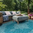 thumbnail image 4 of SAFAVIEH Courtyard Delbet Medallion Indoor/Outdoor Area Rug, Teal/Ivory, 9' x 12', 4 of 10