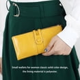 thumbnail image 3 of Qarigey Cartera larga para mujer, monedero con cremallera, monedero, bolso para teléfono móvil, soporte para dinero, tarjeta práctica, Carteras Verde, 3 of 6