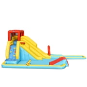 Redsmile 7-in-1 Inflatable Dual Slide Water Park Bounce House Without Blower - Multicolor - Kids Birthday Party
